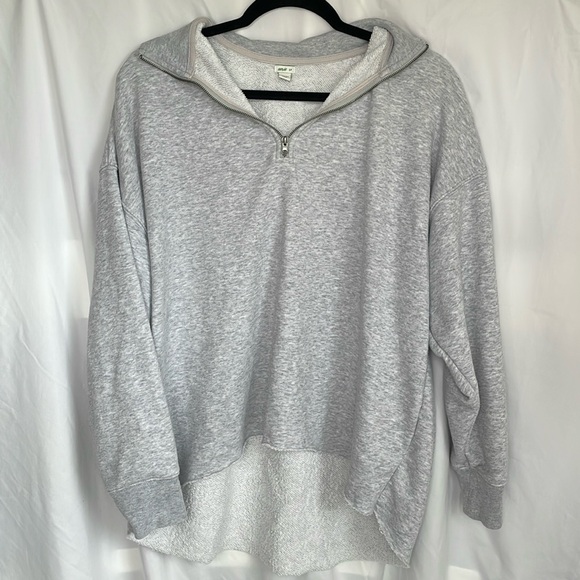 Aerie oversized gray quarter zip - Picture 1 of 3